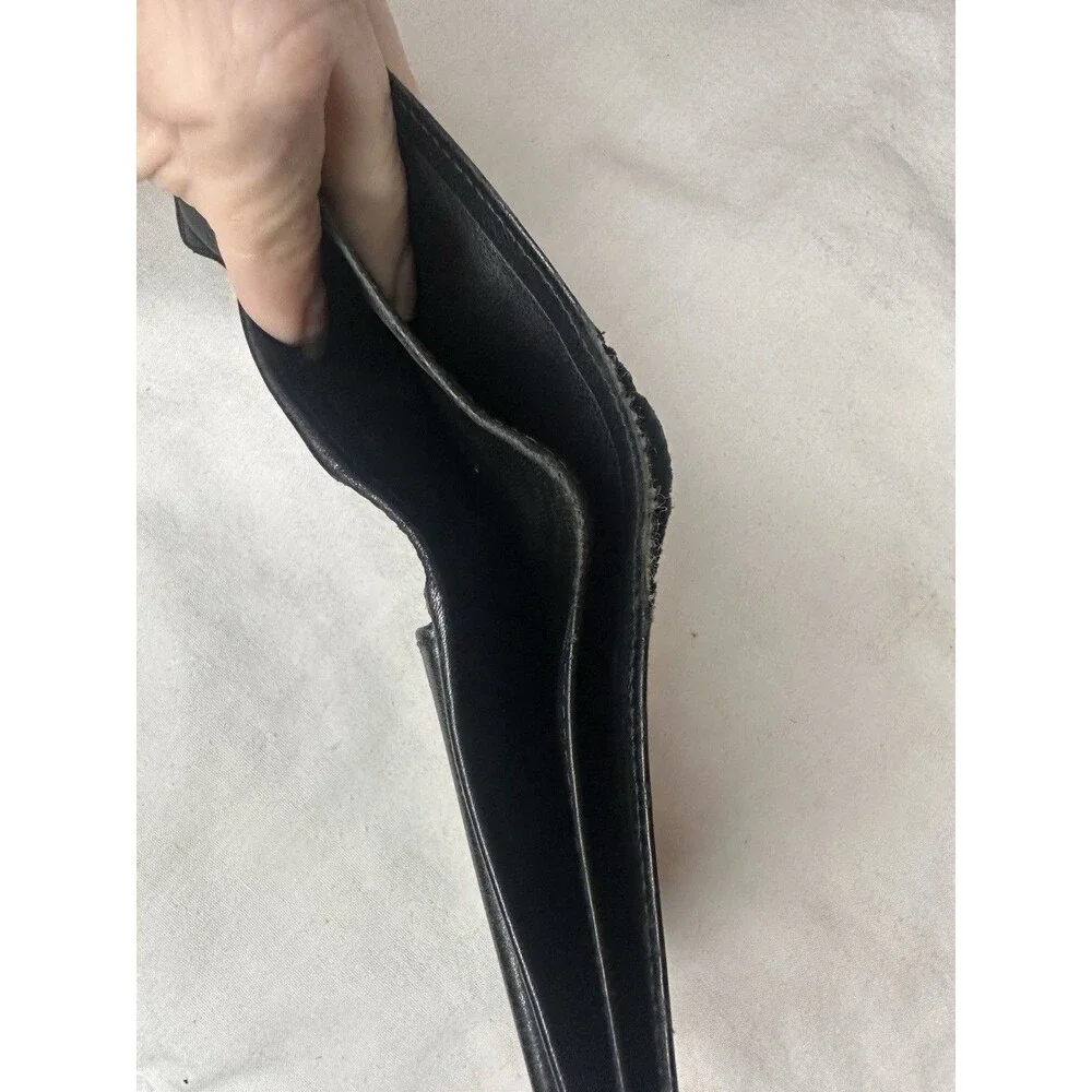 Gucci Tom Ford Era Black Leather Bifold Silver Hardware